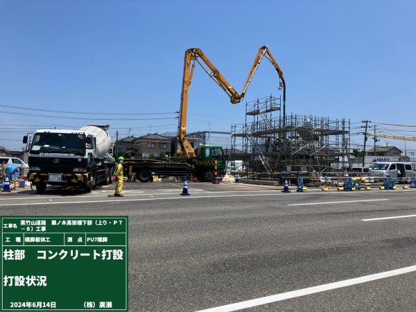 紫竹山道路　栗ノ木高架橋下部(上りP7-8)工事 写真