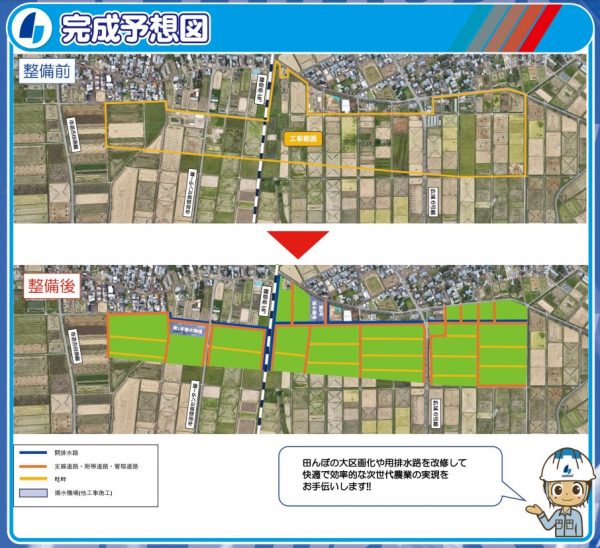 富永・吉栄地区　区画整理第1次工事 写真