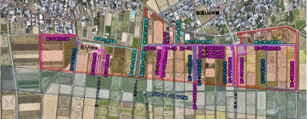富永・吉栄地区　区画整理第1次工事 写真